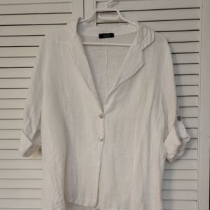 Cherish White Linen Blazer 100% Linen